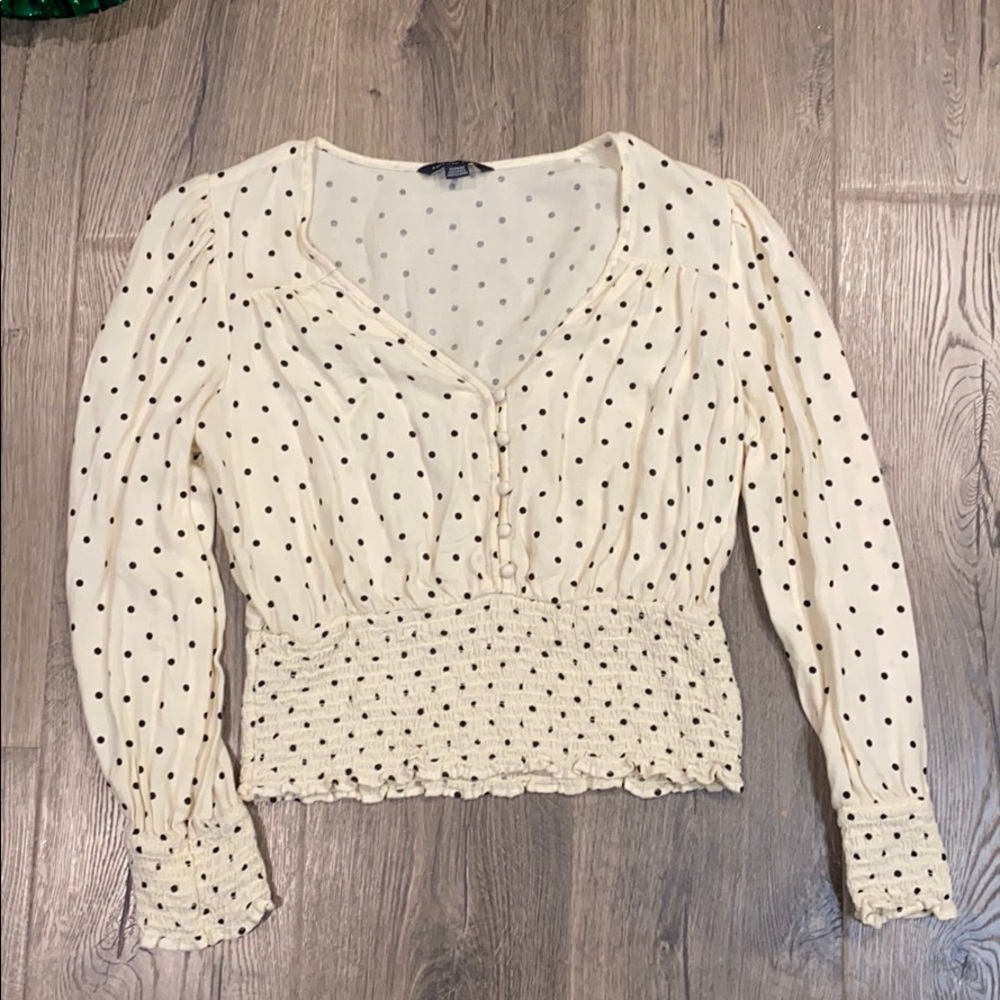 AE polka dot blouse